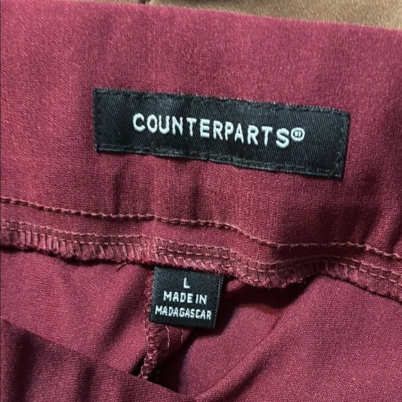 Women's Burgundy Pants - Picture 3 of 3